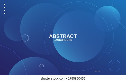 Abstract blue background with circles. Dynamic shapes composition. Eps10 vector