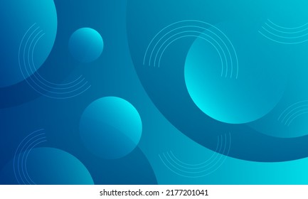 Abstract blue background with circles. Dynamic shapes composition. Eps10 vector