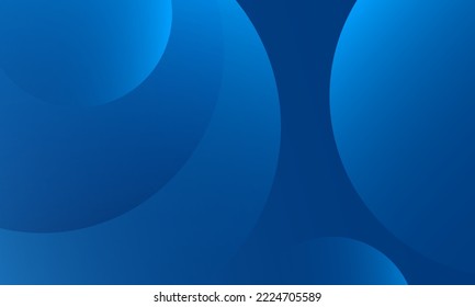 Abstract blue background with circles. Dynamic shapes composition. Vector illustration