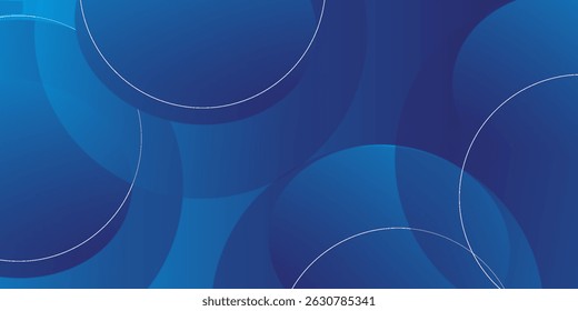 Abstractas fondo azul con círculos. Composición de Formas dinámicas. Vector Eps10