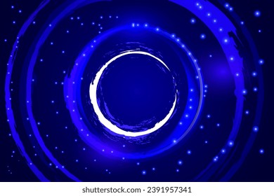 Abstract blue background with circles elegant backdrop. Vector illustration. Soft smooth concept for graphic design, banner, or poster