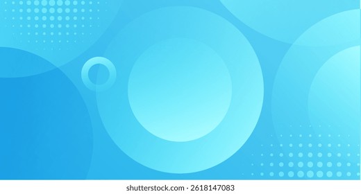 Abstract blue background with circles. Used to decorate advertisements, publications, Eps10 vector