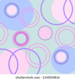Abstract blue background with circles. Vector illustration