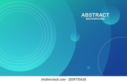 Abstract blue background with circles. Vector illustration