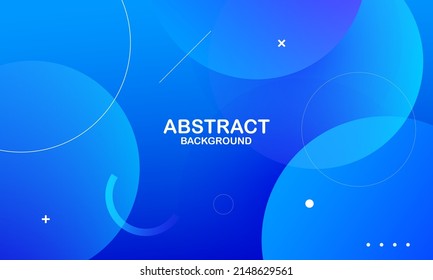 Abstract blue background and circles  Vector illustration