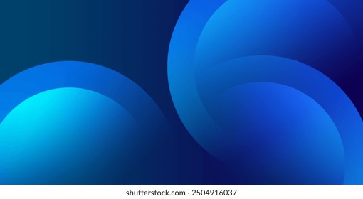 Abstract blue background with circles. Vector illustration