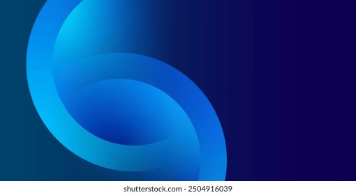 Abstract blue background with circles. Vector illustration