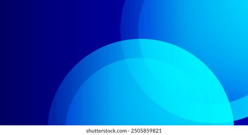 Abstract blue background with circles. Vector illustration