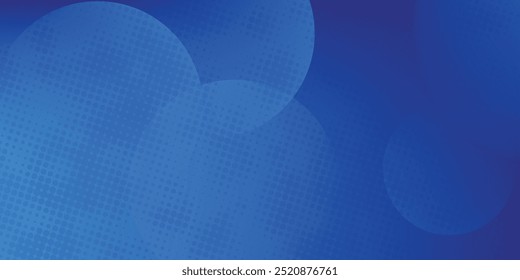 Abstract blue background with circles. Vector illustration