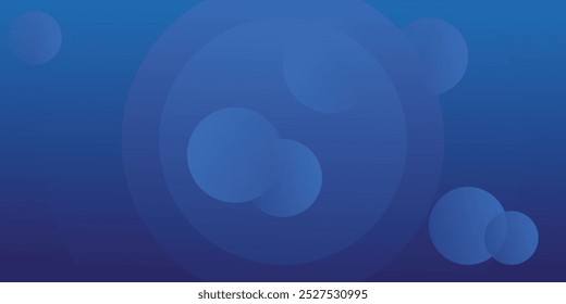 Fundo azul abstrato com círculos. Ilustração vetorial