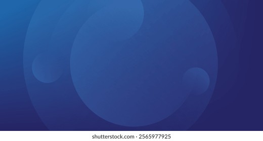 Abstract blue background with circles. Vector illustration