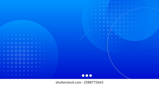 Abstract blue background with circles. Vector illustration