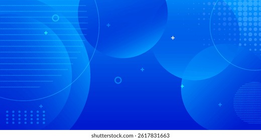 Abstract blue background with circles. Vector illustration eps10