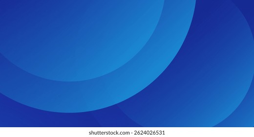 Abstract blue background with circles. Vector illustration