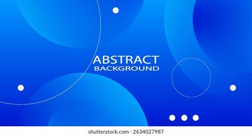 Abstract blue background with circles. Vector illustration