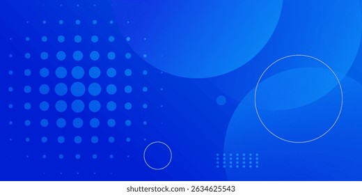 Fundo azul abstrato com círculos. Ilustração vetorial