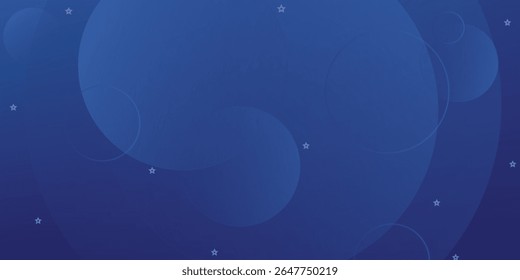 Abstract blue background with circles. Vector illustration