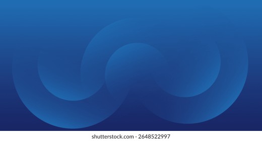Fundo azul abstrato com círculos. Ilustração vetorial