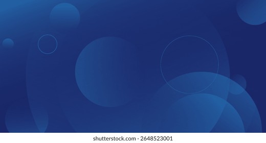 Fundo azul abstrato com círculos. Ilustração vetorial