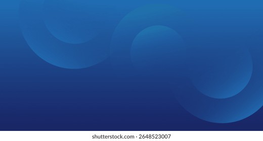 Abstract blue background with circles. Vector illustration