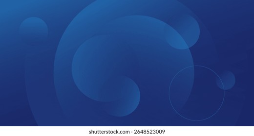 Fundo azul abstrato com círculos. Ilustração vetorial