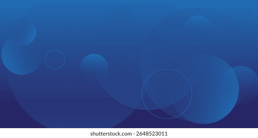 Fundo azul abstrato com círculos. Ilustração vetorial
