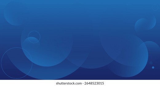 Fundo azul abstrato com círculos. Ilustração vetorial