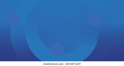 Abstract blue background with circles. Vector illustration