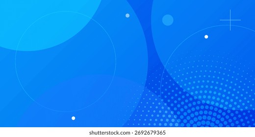 Abstractas fondo azul con círculos. Ilustración vectorial