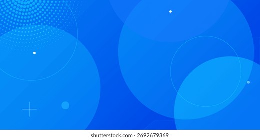 Abstractas fondo azul con círculos. Ilustración vectorial