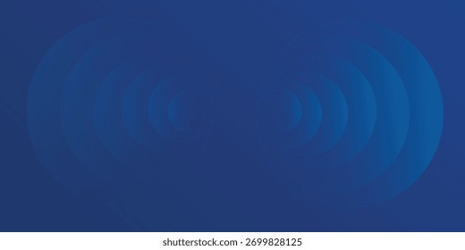 Abstract blue background with circles. Vector illustration