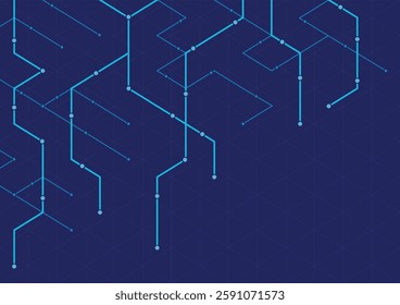 Abstract blue background and circuit board texture vector illustration template technology bigdata ai concept