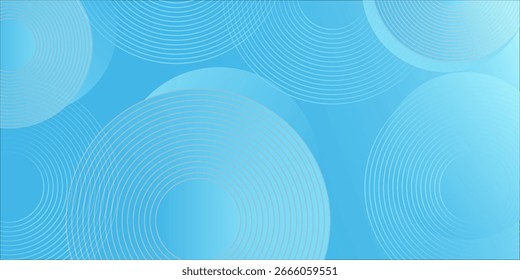 Abstrakter blauer Hintergrund mit kreisförmigen Linien für modernes Design