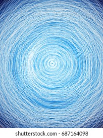 Abstract blue background of circular lines