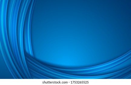 Abstract blue background, circular overlay, curve pattern
