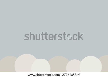 Abstract Blue background with a circular theme, featuring beige circles at the bottom. Ideal for presentation templates, wallpapers, or backdrops. Neutral Tone Color, ppt, PowerPoint