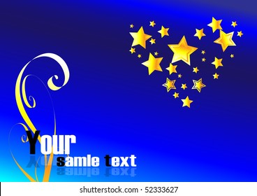 Abstract blue background. Clip-art