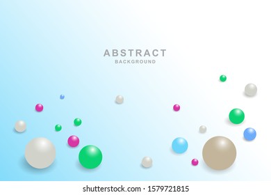 Abstract blue background with color ball