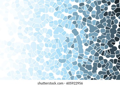 Abstract blue background of colored pieces, crystals. Vector illustration.