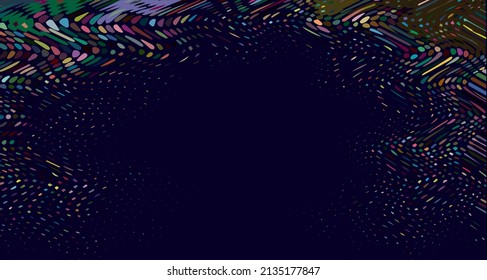 abstract blue background with colorful random shapes