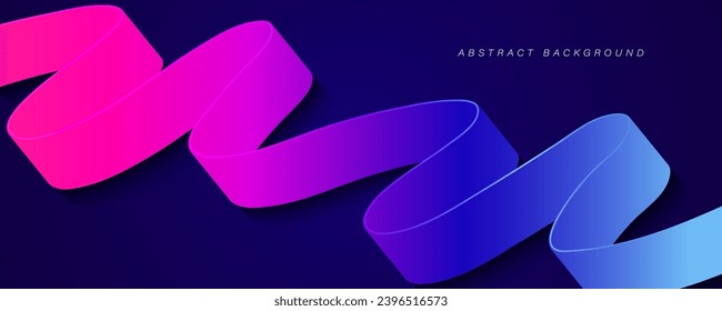 Abstract blue background with colorful wavy fluid shape. Trendy vibrant gradient liquid wave design. Modern flow shape. Suit for banner, brochure, cover, flyer, poster, presentation, website