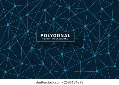 Abstract blue background with connected dots and lines. global network concept