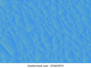 Abstract blue background consisting of triangles. Vector art.