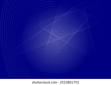 Abstract blue background with a constellation of lines and gradients