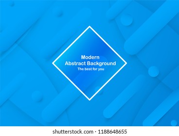 Abstract blue background with copy space for white text. Modern template design for cover, brochure, web banner and magazine. Vector illustration in new trend.