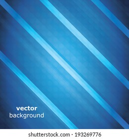 Abstract Blue Background or Cover Design with Striped Pattern