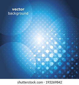 Abstract Blue Background or Cover Design with Dots