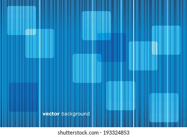 Abstract Blue Background or Cover Design with Striped Pattern