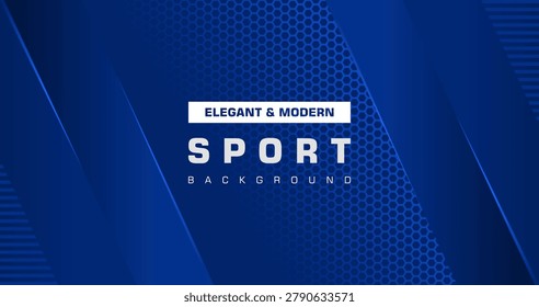 Abstract blue background. Creative sport background. Blue background with geometric element. Simple geometric background. Blue metallic carbon fiber design.