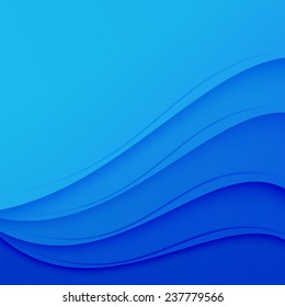 abstract blue background with crystal swoosh waves and lines. vector illustration